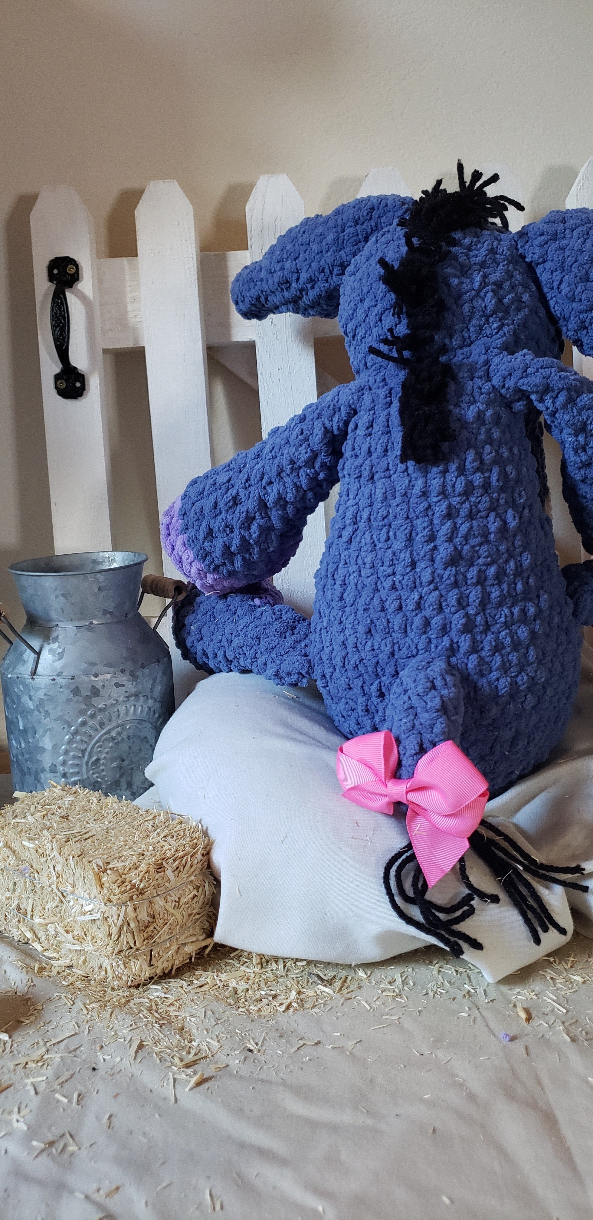 Crocheted Donkey Plushie: Soft Stuffed Animal Toy