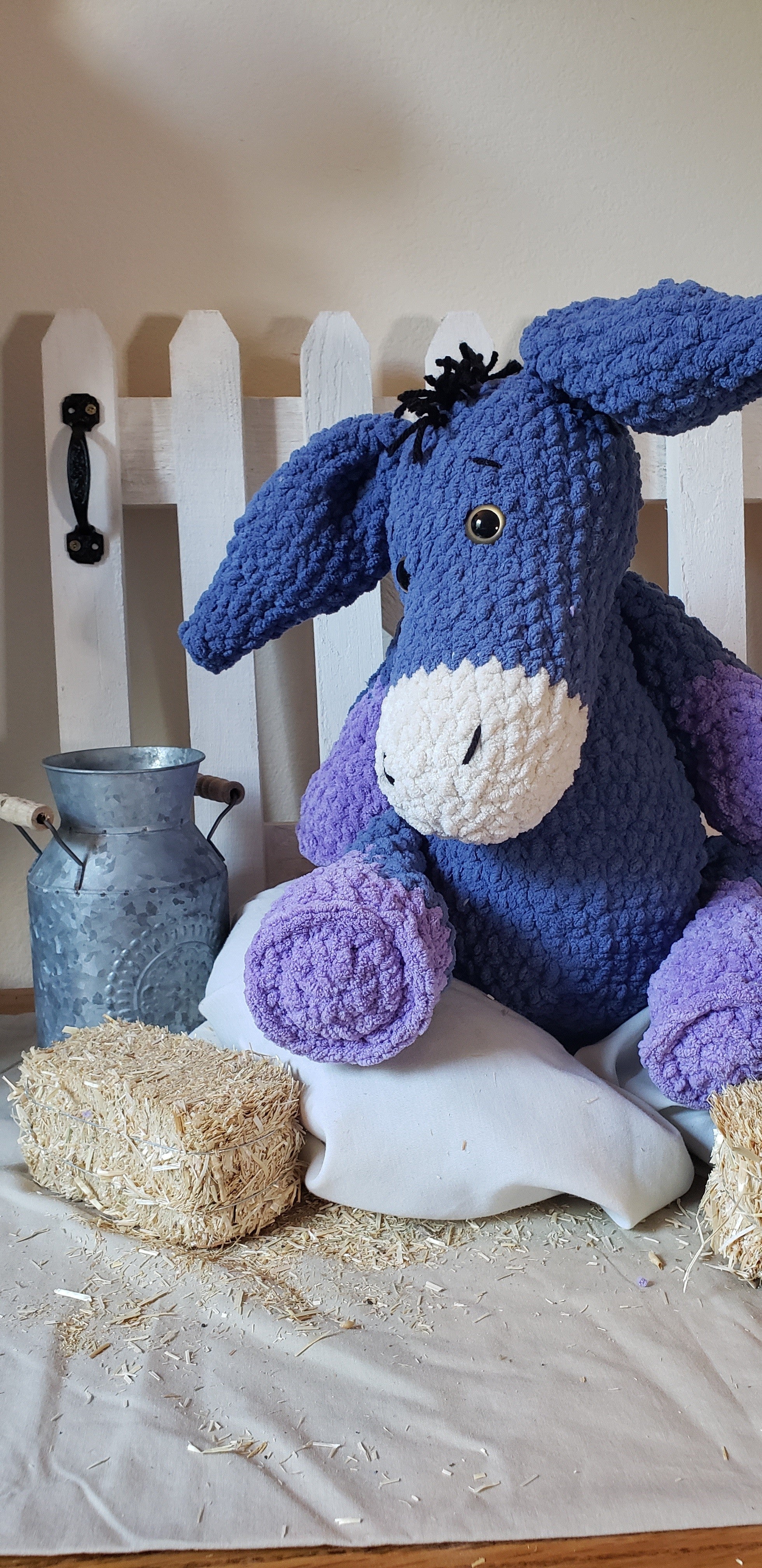 Crocheted Donkey Plushie: Soft Stuffed Animal Toy